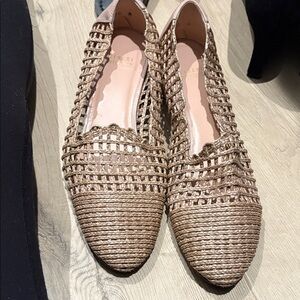 Stuart Weitzman Tan Woven Espadrilles